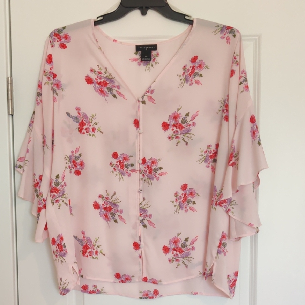 Floral Pink Blouse by Max Studio